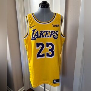 LeBron James #23 LA Lakers Nike Jersey, 2020 NBA Finals Patch & Wish Logo, Sz 48